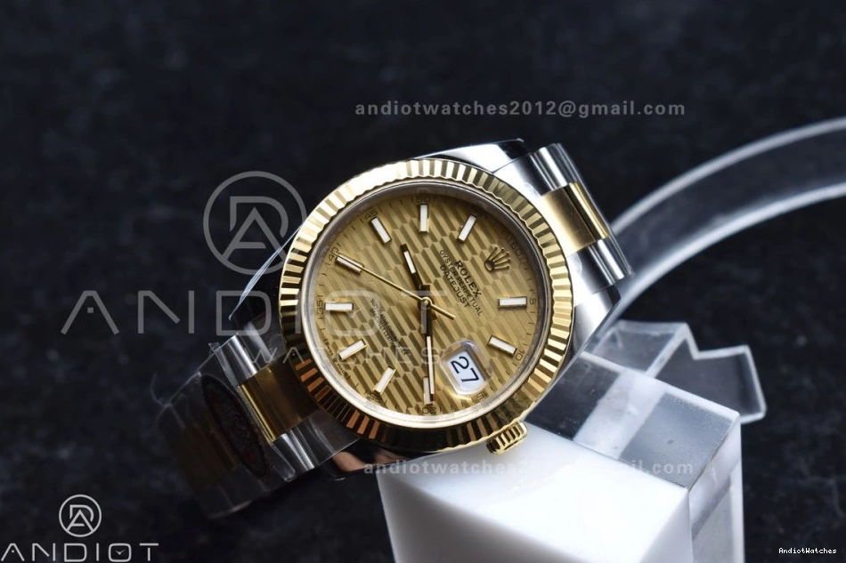 DateJust Dial Edition 608 SS 41 Oyster 904L YG 126333 YG Textured on 1:1 Clean Best Sleek Bracelet VR Steel 1223
